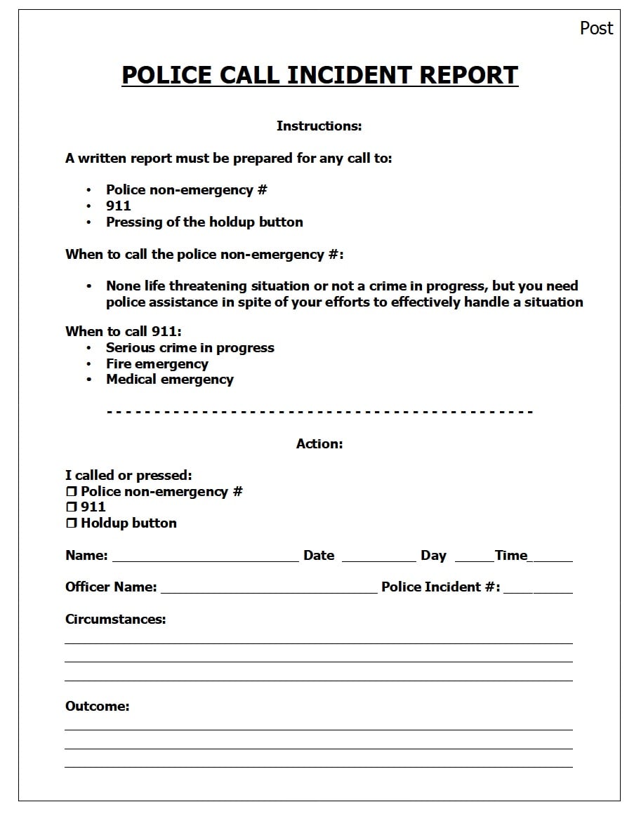 Image of Incident Report